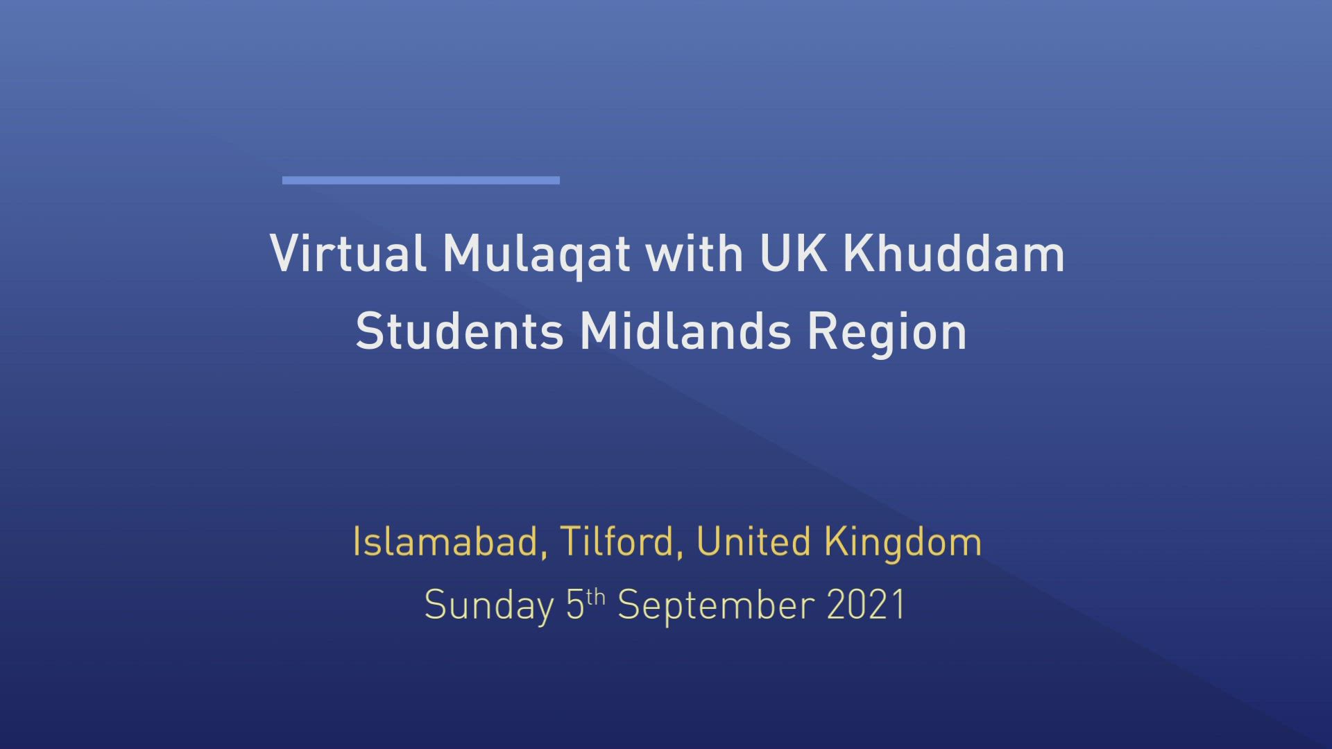 Huzoor's Mulaqat With Khuddam