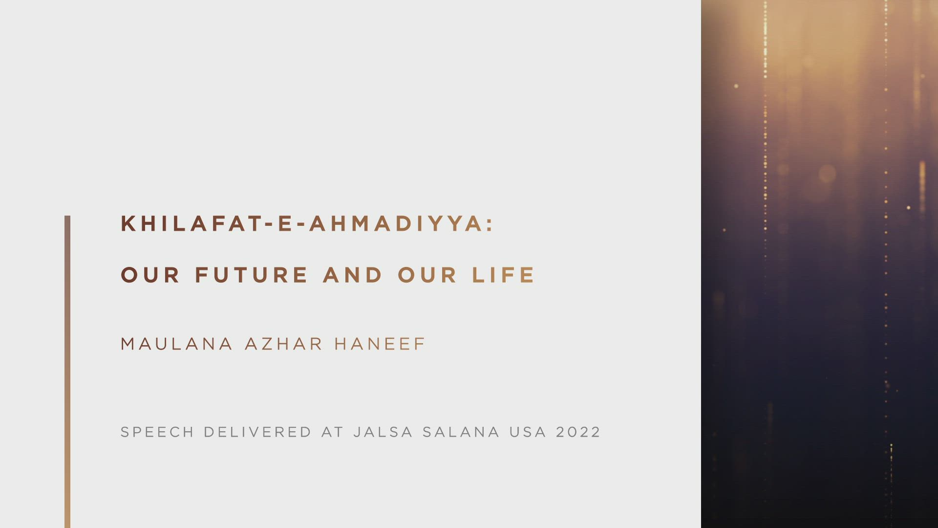 Jalsa Salana Speeches