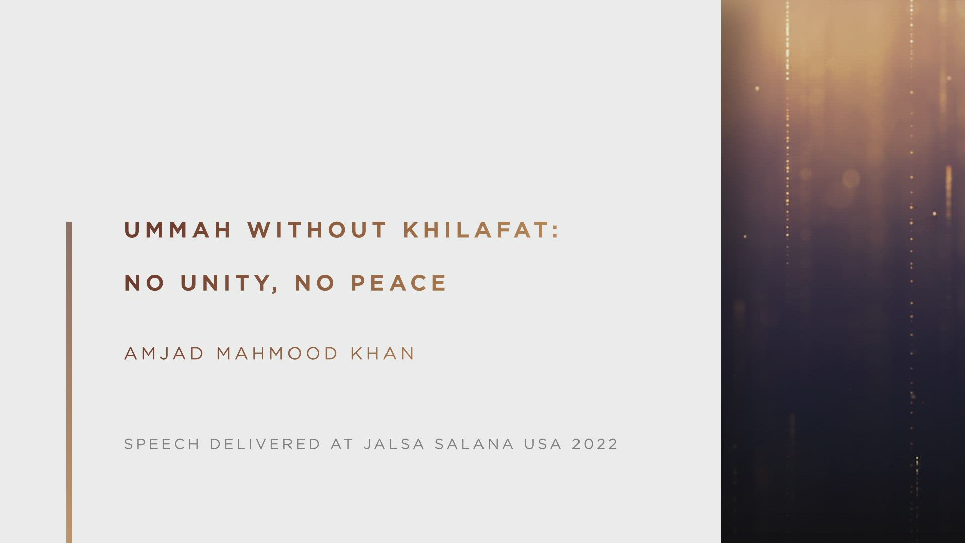 Jalsa Salana Speeches