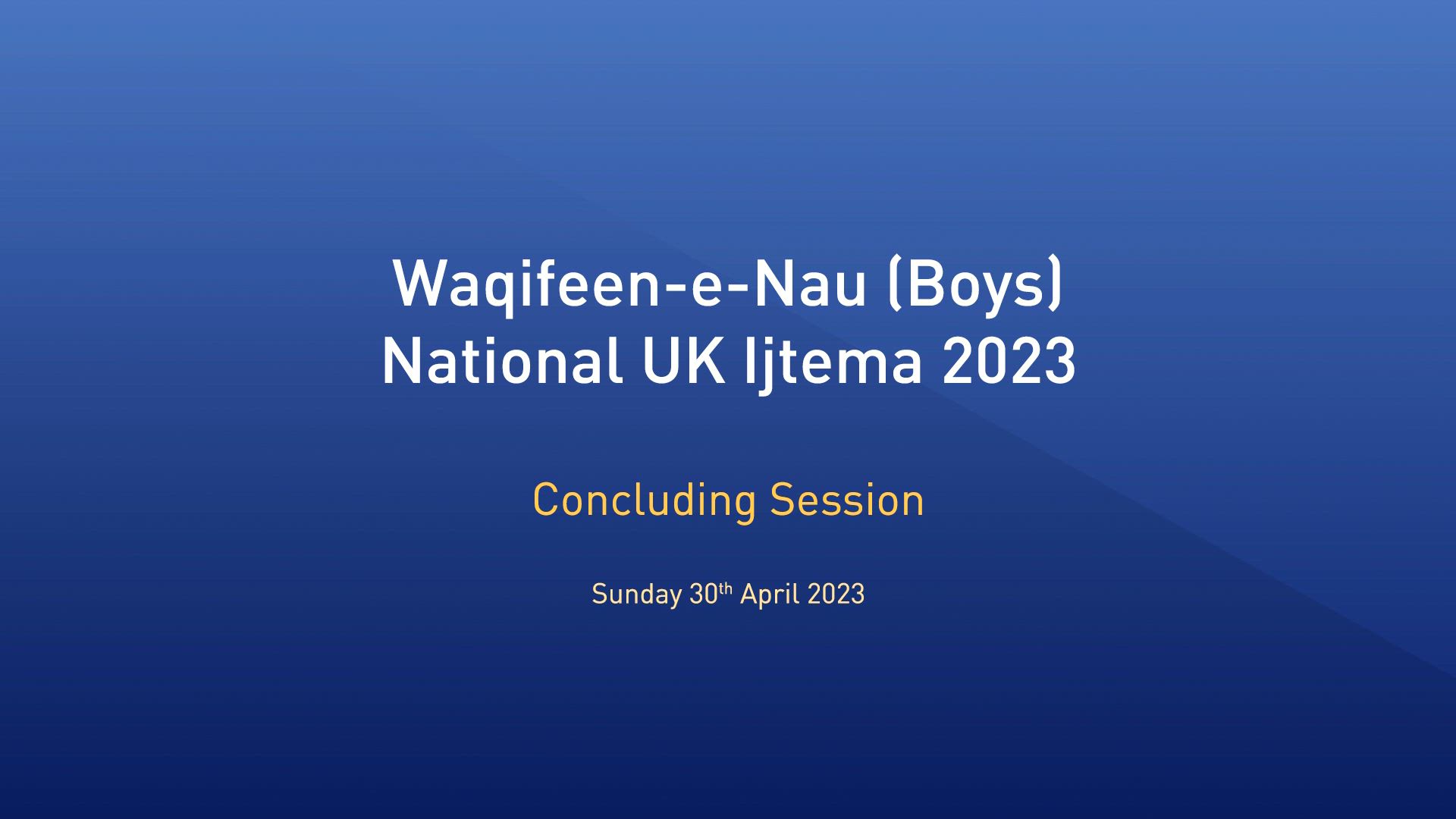 National Waqfeen-e-Nau Ijtema