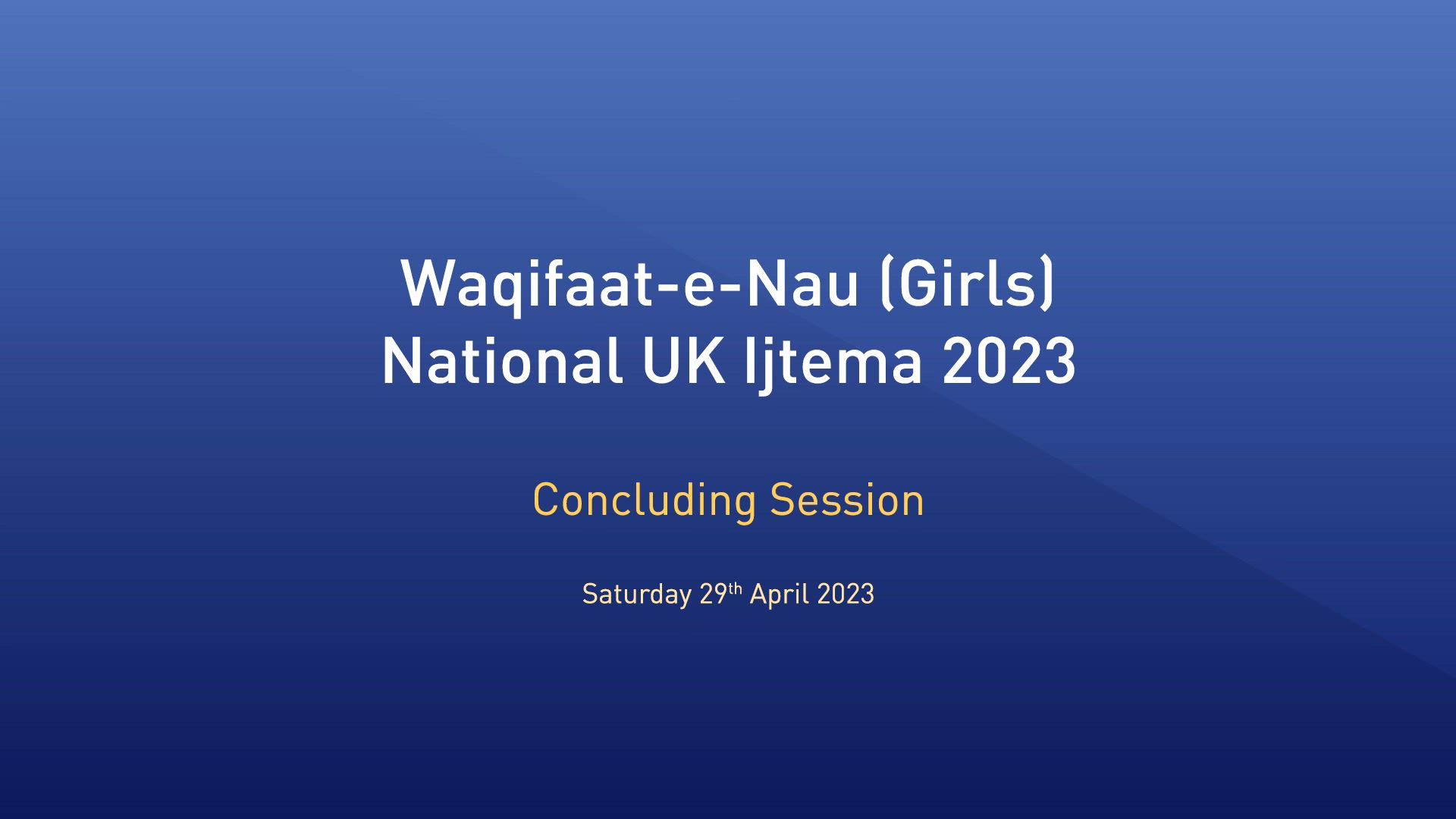 National Waqifat-e-Nau Ijtema