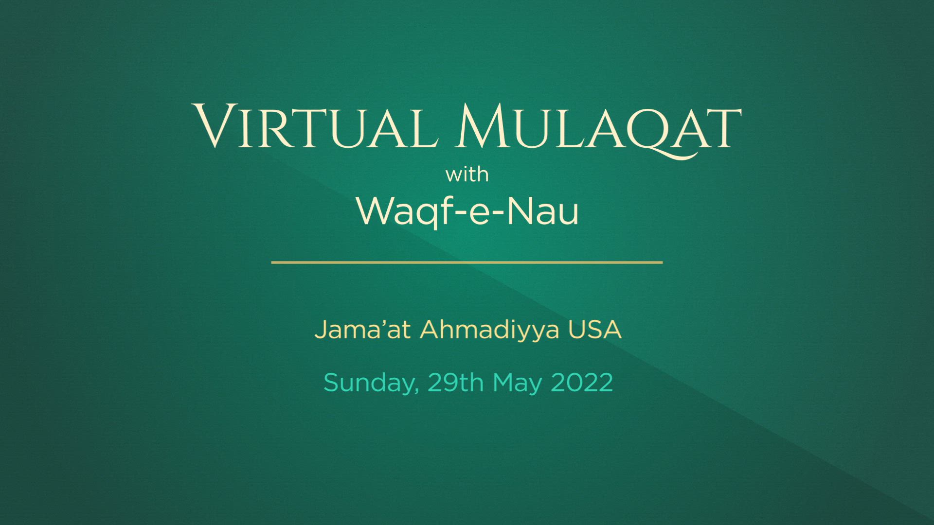 Huzoor's Mulaqat With Khuddam