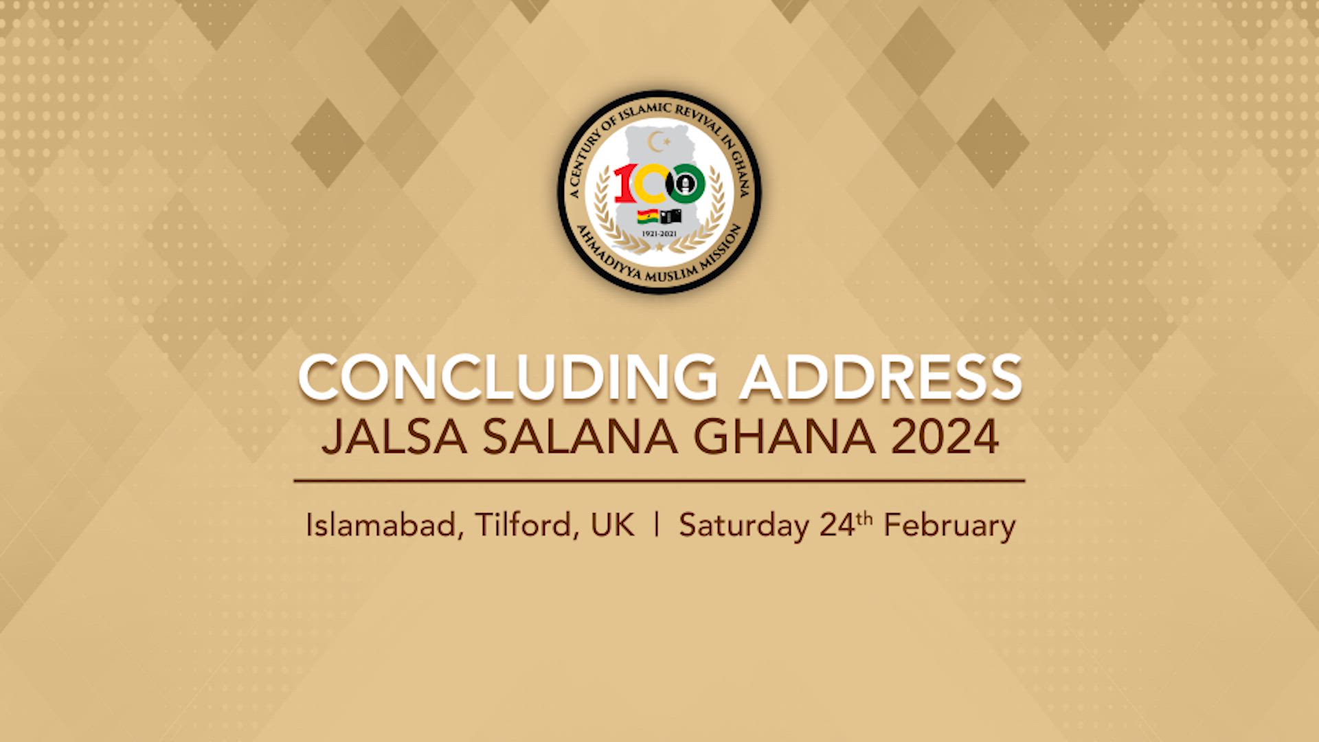 Huzoor's Jalsa Salana Address