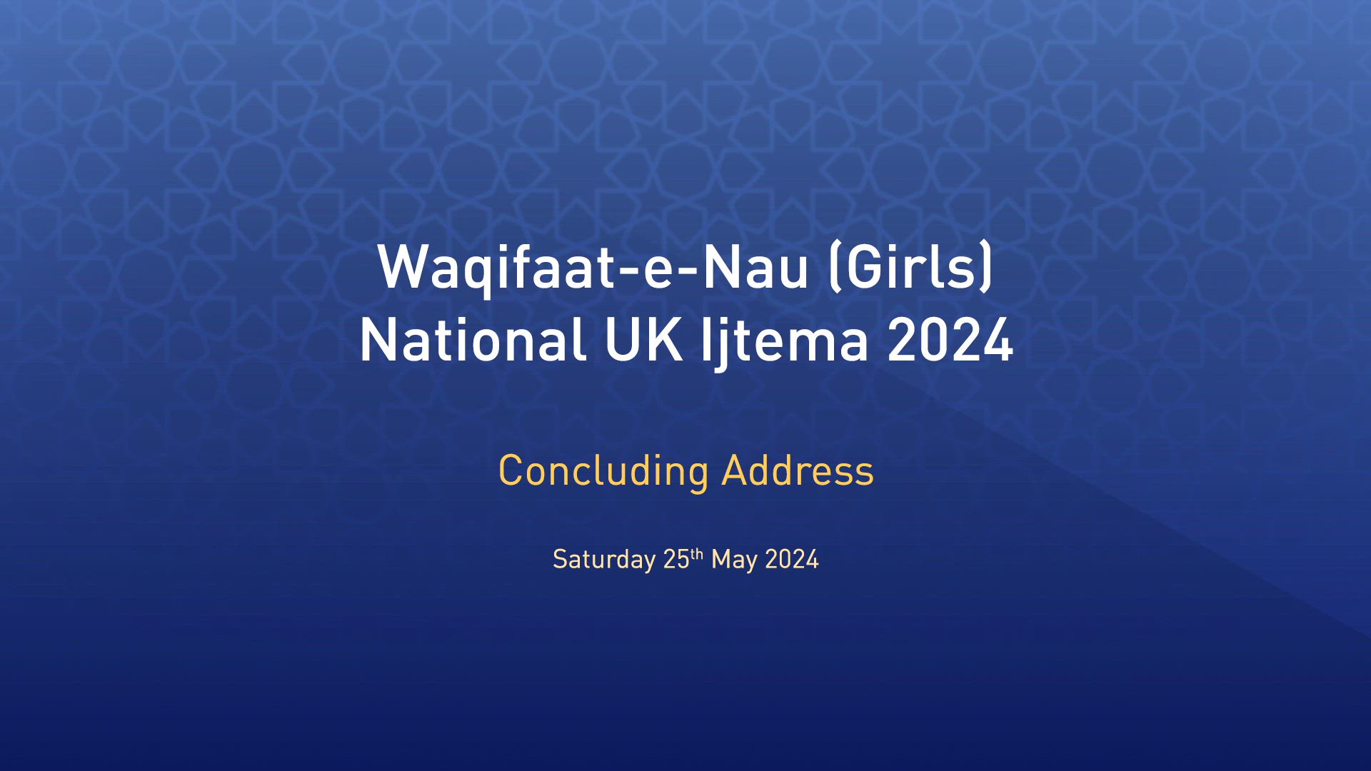 National Waqifat-e-Nau Ijtema