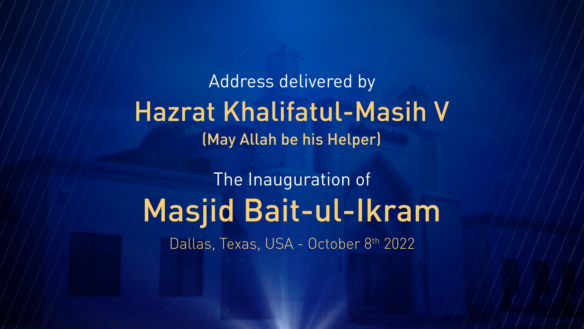 Masjid Bait-ul-Ikram Reception
