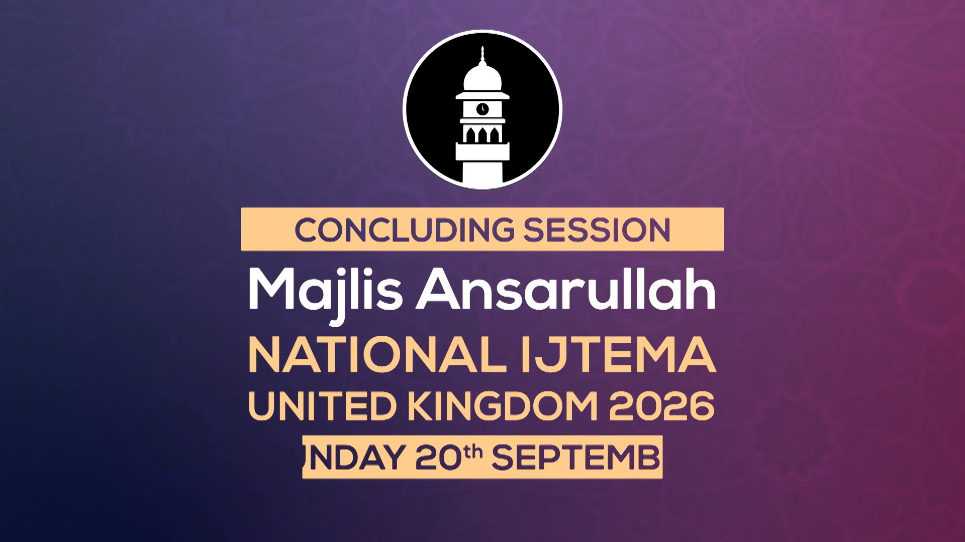 Live Address At Ansar Ijtema UK