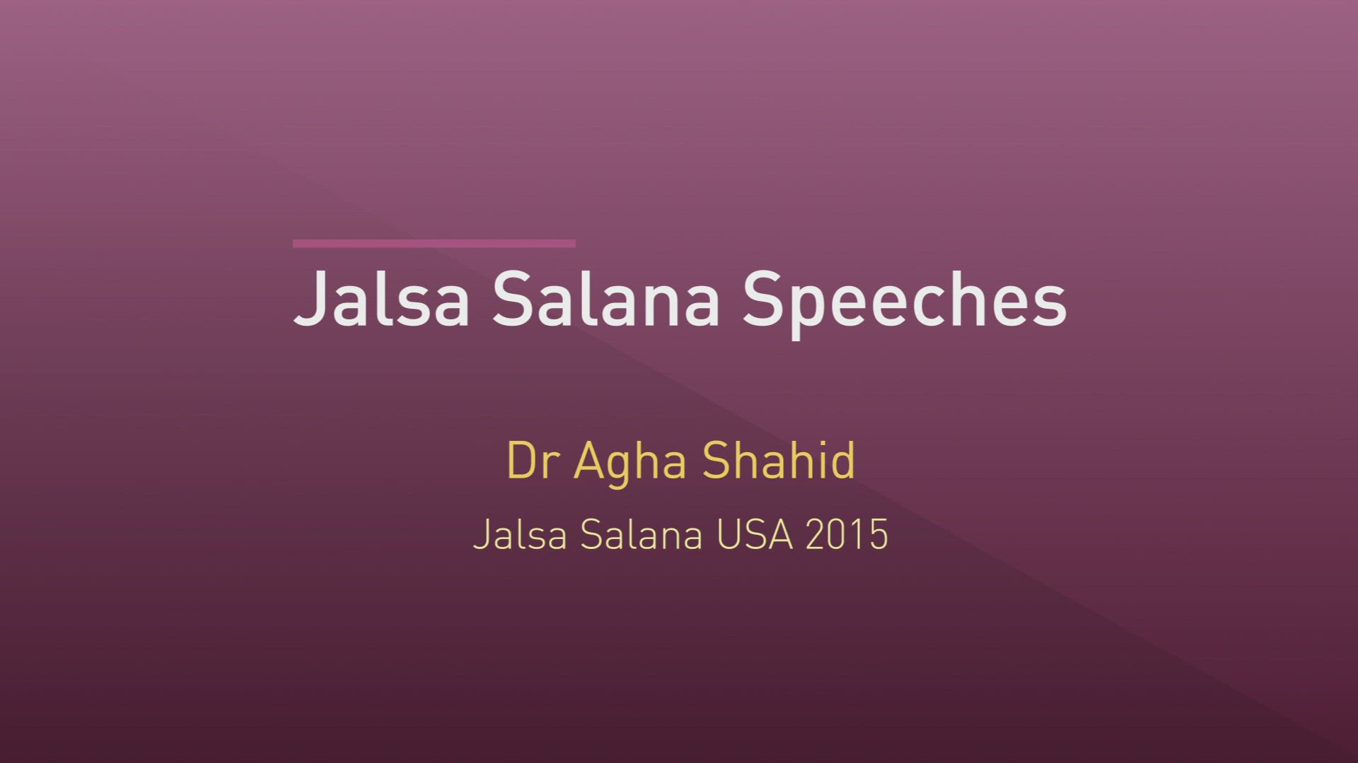 Jalsa Salana Speeches