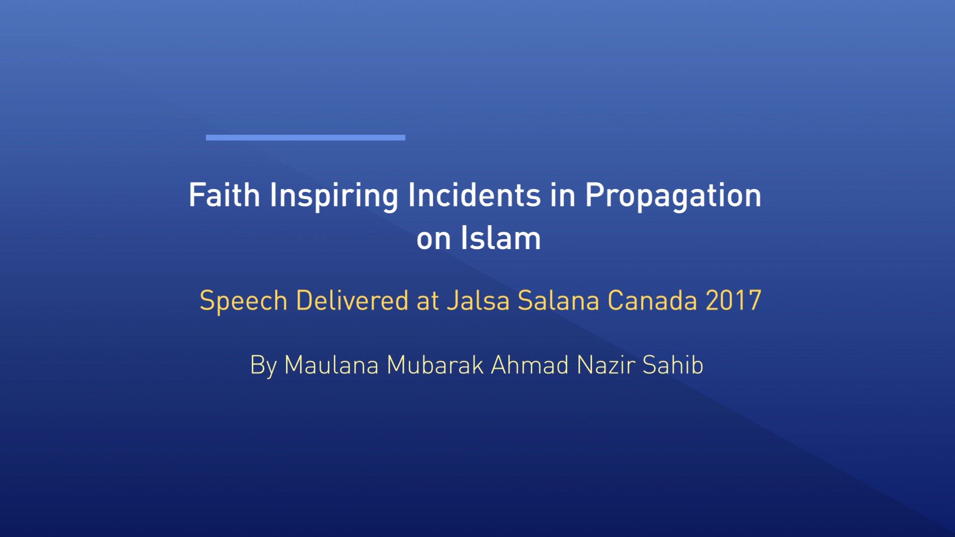 Jalsa Salana Speeches